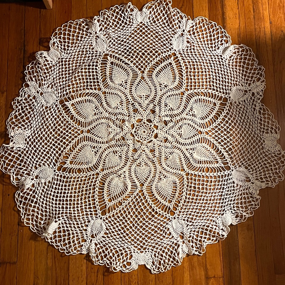 Elegant White Crochet Doily